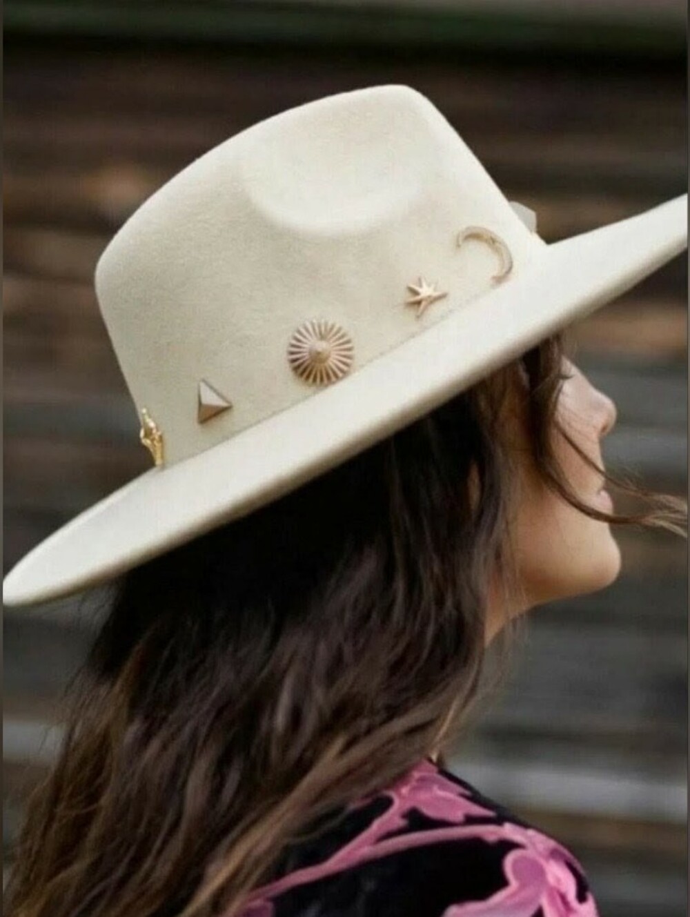 Charm-Trimmed Rancher Boho Peasant Hipster Hippie Art Deco Farm Hip Desert Hat